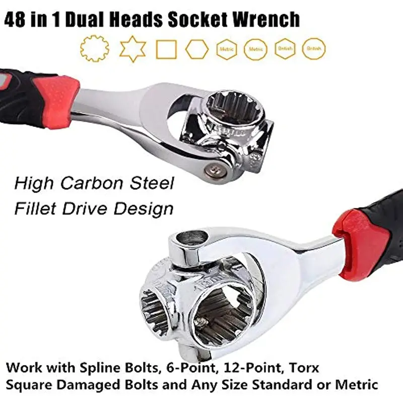 48 In 1 New Wrench Tools With 360 Degree Rotating Head