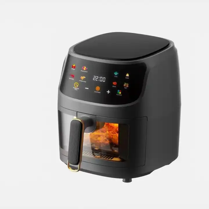 Large Colorful Touch Screen Air Fryer - 6L Capacity, Adjustable Time And Temperature, Multi-Functional And Convenient For Home Use
