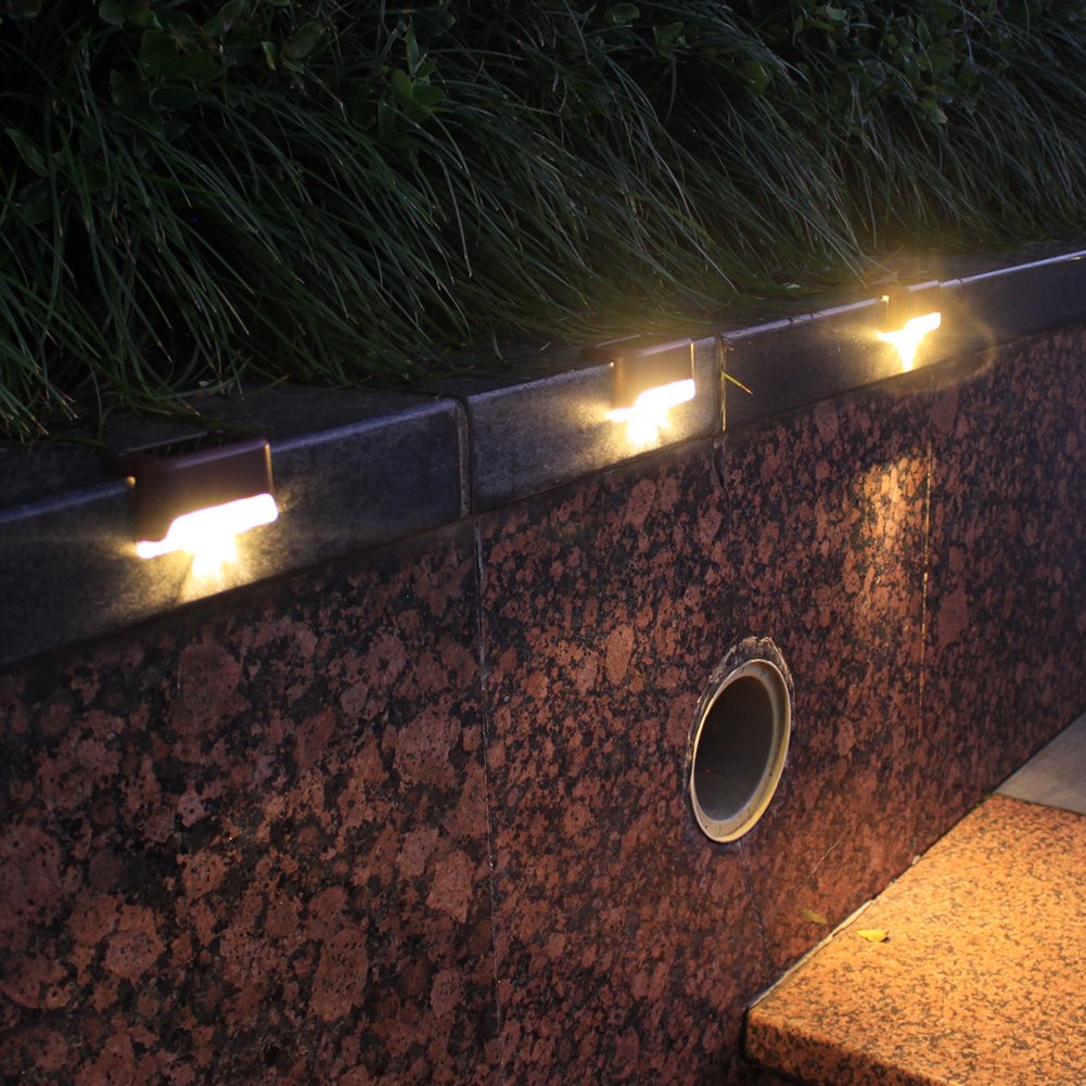 🔥2024 Hot Sale-LED Solar Lamp Path Staircase Outdoor Waterproof Wall Light