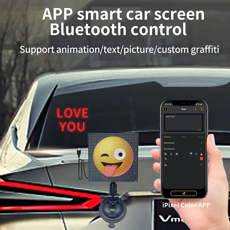 🔥Programmable Rear Window Digital 3D Car Display