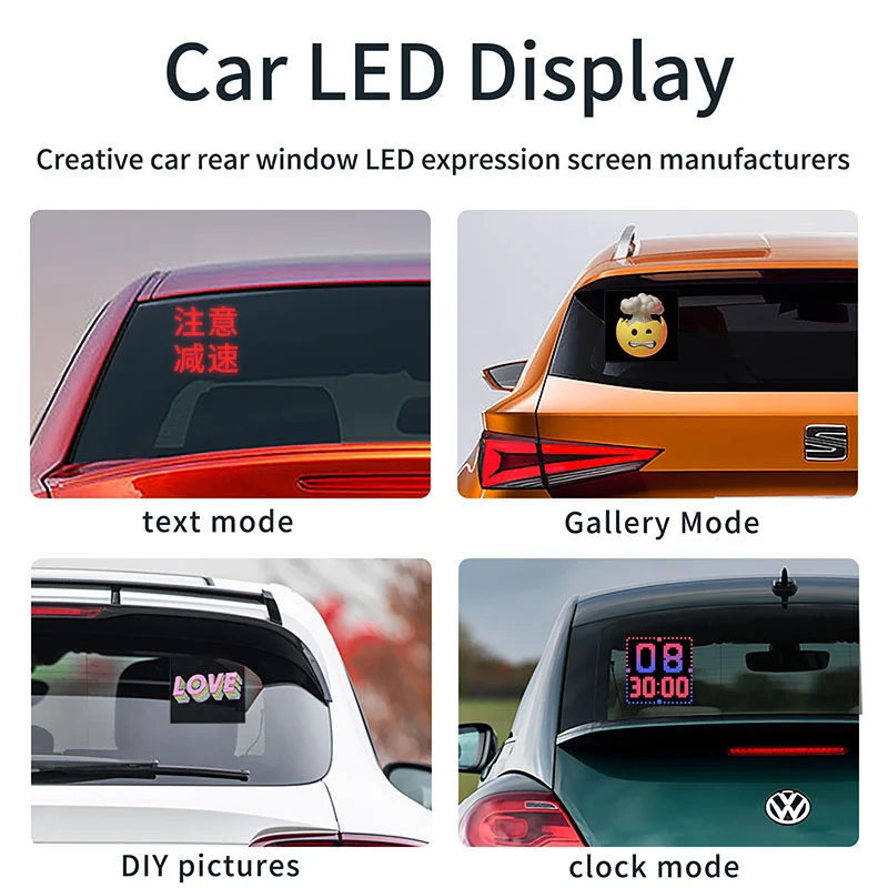 🔥Programmable Rear Window Digital 3D Car Display